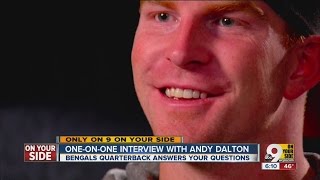 Bengals QB Andy Dalton talks one-on-one with WCPO's Tanya O'Rourke