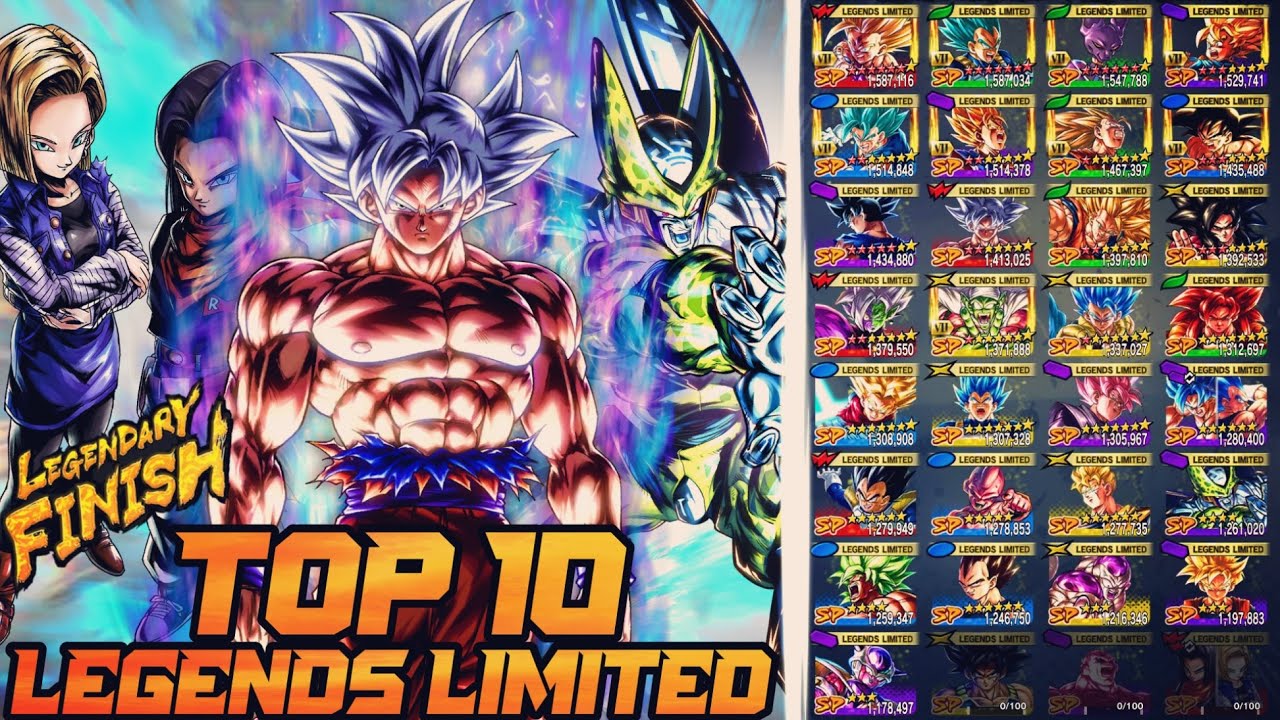 TOP 10 MEJORES LEGENDS LIMITED ACTUALMENTE!! DRAGON BALL LEGENDS YouTube