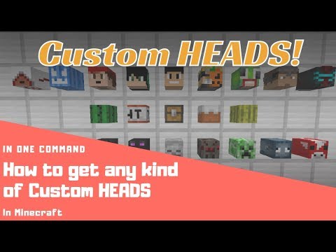 How to Get Any Kind of HEADS with ONE COMMAND in Minecraft 1.13+