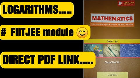#fiitjeemodulespdf--Logarithms|FIITJEE MATERIAL,#howisfiitjee