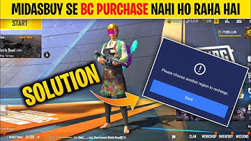 Please Choose Another Region To Recharge Midasbuy - Solution | How To Buy BC In Pubg Mobile Lite