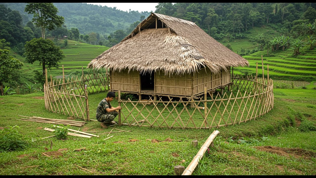 Off Grid Life – Building a Bamboo House in Nature