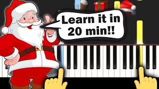 Christmas Song - God Rest Ye Merry Gentlemen - EASY Piano tutorial