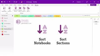 Sort your notebooks and sections in OneNote