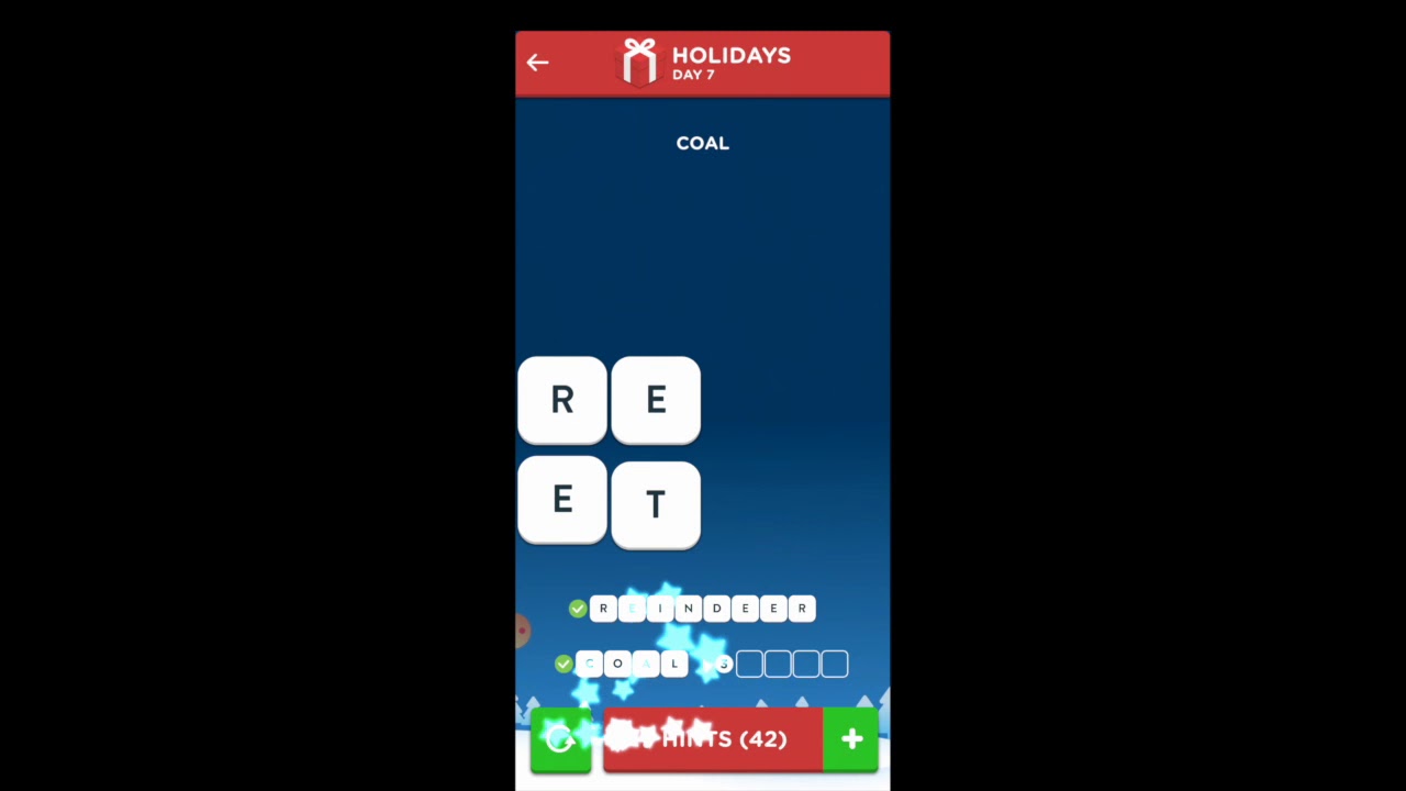 WordBrain 2 Holiday Event Day 7 December 7 2020 Answers and Solutions