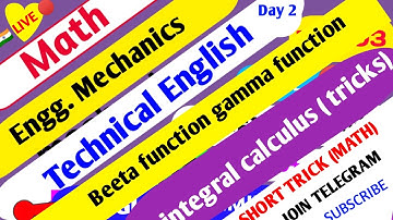 LIVE Class Beta &Gamma Function PYQ With English Collective complete video