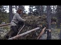 Bushcraft:  How to make a lean-to shelter from only natural materials - survival shelter