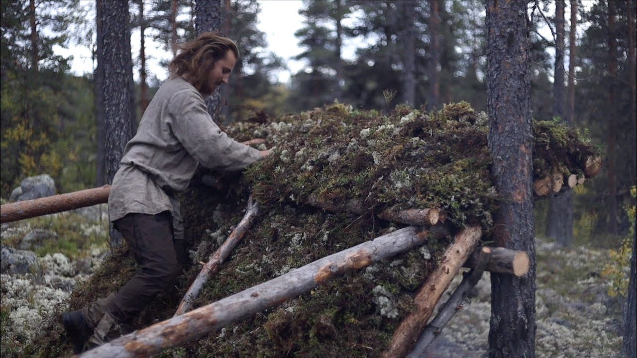 Bushcraft:  How to make a lean-to shelter from only natural materials - survival shelter