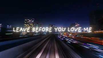 Marshmello x Jonas Brothers - Leave Before You Love Me (Lyric Video)