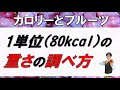 第37回【カロリー計算】1単位（80kcal）の重さの調べ方