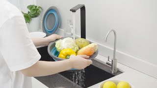 Collapsible Colander Set | Folding Kitchen Vegetable Basket | Fruit Basket | U-Taste screenshot 3