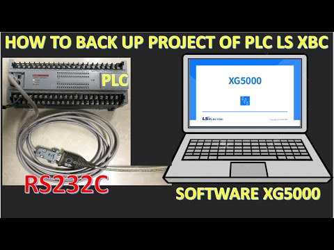 How to back up PLC LS model XBC-DR64H by using RS232C cable