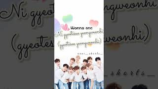 Wanna one One Love lyrics song  #shorts #wannaone #onelove #wannable