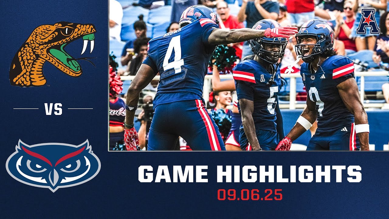 Florida A&M против Florida Atlantic: основные моменты | 6 сентября 2025 г.