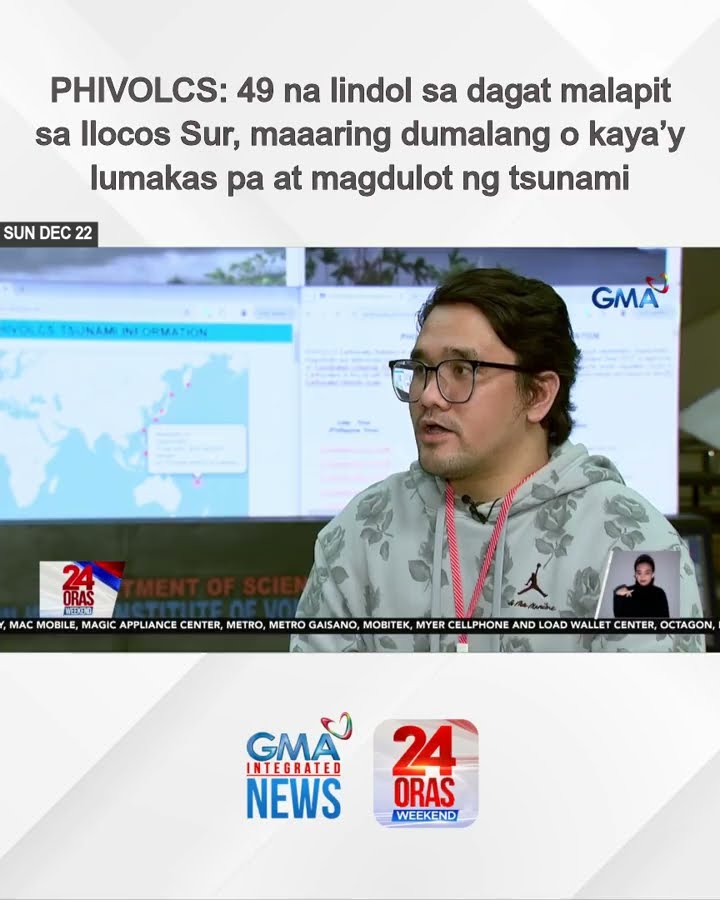 PHIVOLCS - 49 na lindol sa dagat malapit sa Ilocos Sur, maaaring dumalang o... | 24 Oras Weekend