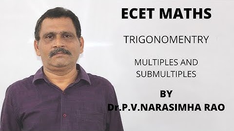 ECET MATHS MULTIPLE AND SUB-MULTIPLE ANGLES(TRIGONOMETRY PART 3)