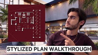 Creating this Stylized Floor Plan of my Key Biscayne Personal Project | FULL WALKTHROUGH