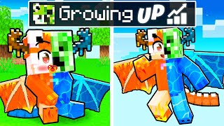 GROWING UP as an ELEMENTAL SHAPESHIFTER in Minecraft!