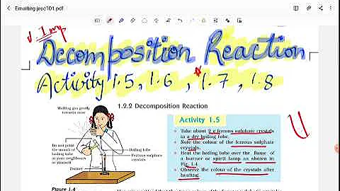 Class10th Science Chapter 1 Decomposition Reaction , Activity 1.5, 1.6, 1.7, 1.8