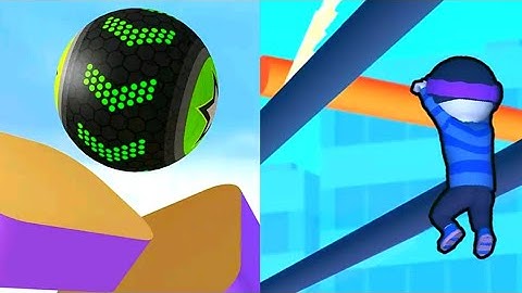 Going Balls Vs Roof Rails Android iOS Mobile Gameplay Walkthrough