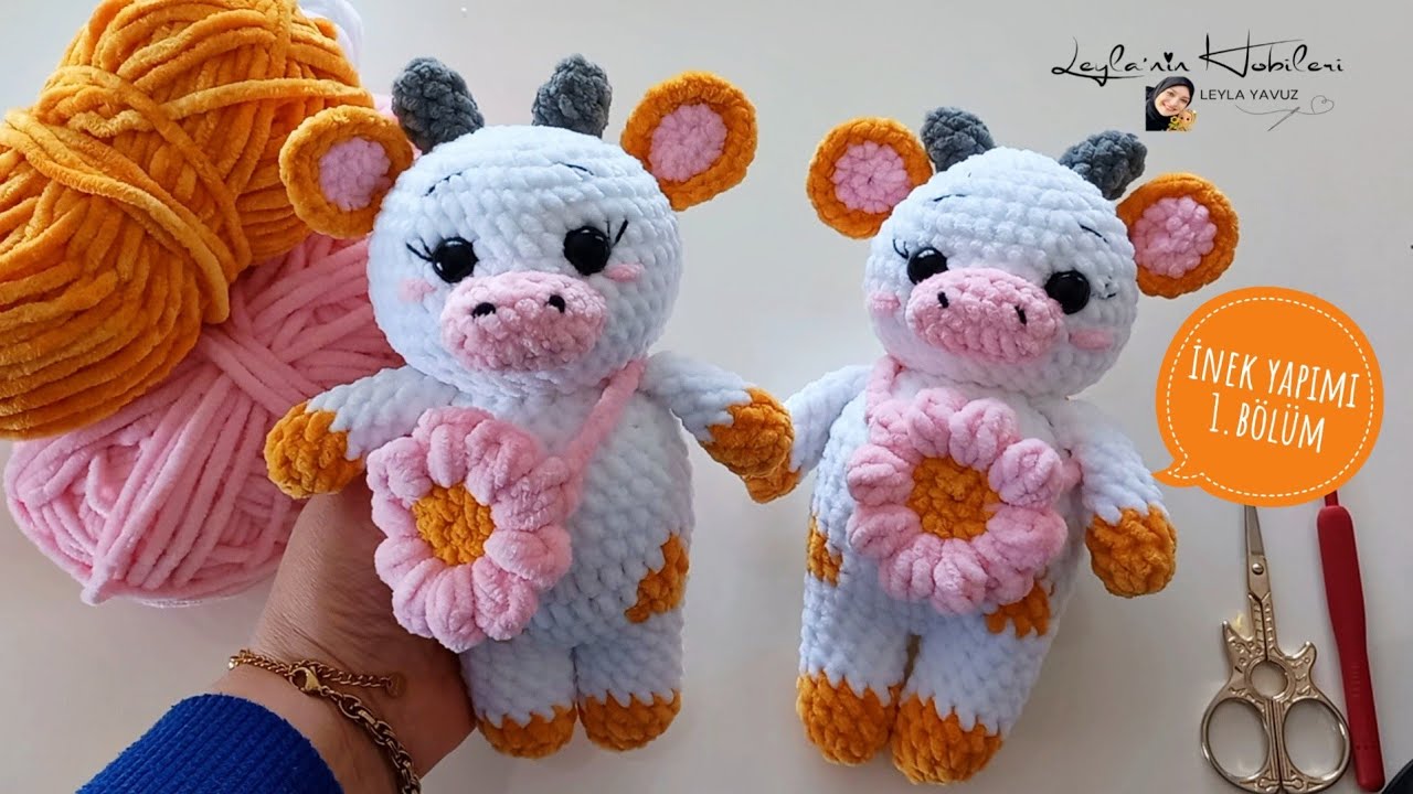 Amigurumi inek🐄 yapımı 1.bölüm✅️🌿En kolay anlatımı ve teknik bilgileri ile sizlerle ✅️
