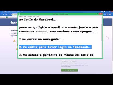 como apagar o email salvo no login do facebook