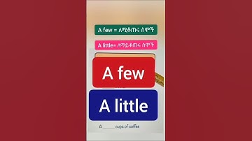 A few Vs A little @MeseretZewdu-k1w #english #shorts #shortsfeed #adjective #little #quantifiers