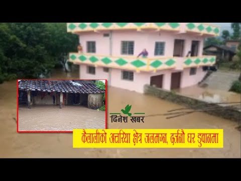 कैलालीको अत्तरिया क्षेत्र जलमग्न, दर्जनौ घर डुबानमा