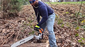 The Lawn Company - Stihl MS362c Win / Fail Chainsaw vs Foot