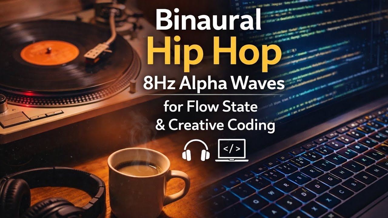 Binaural Hip Hop | 8Hz Alpha Waves for Flow State & Creative Coding