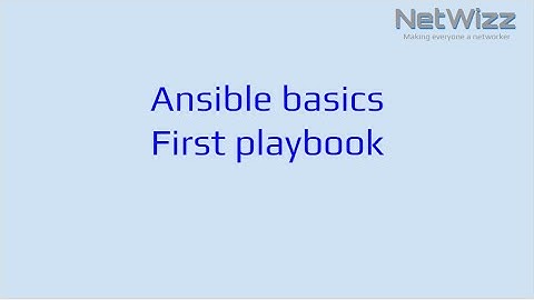Ansible basics. First playbook.