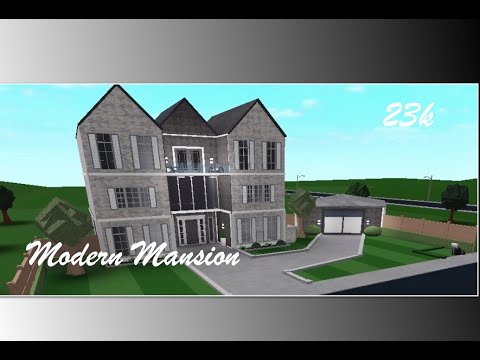 Bloxburg Modern Mansion Speed Build 23k Exterior Only