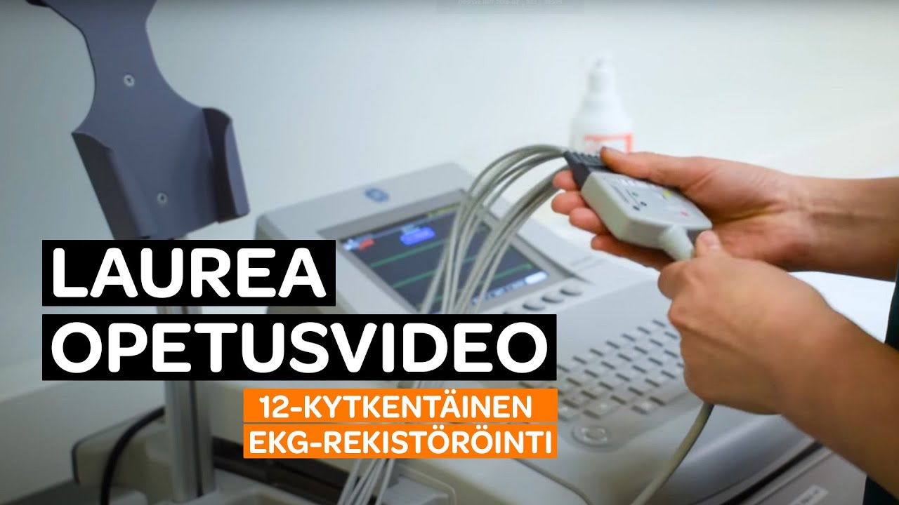 Opetusvideo 12-kytkentäisestä EKG-rekisteröinnistä sairaanhoitajaopiskelijoille