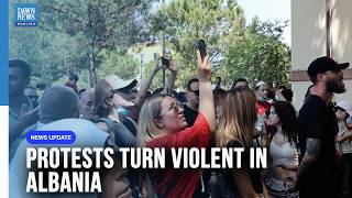 Albanian Police Use Tear Gas as Anti-Government Protests Turn Violent in Tirana | Dawn News English