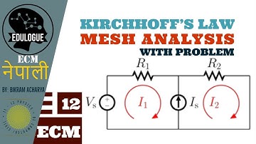 12.  MESH ANALYSIS || KIRCHHOFF