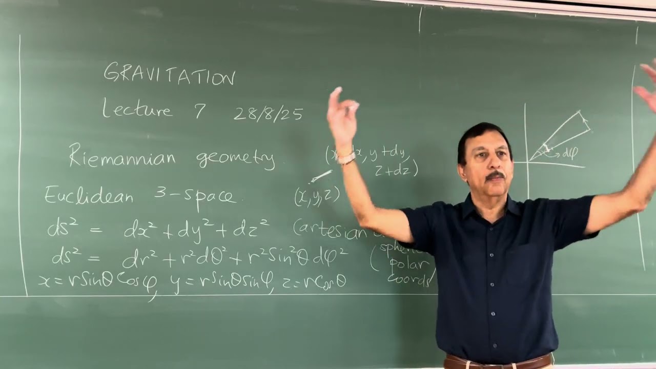 Gravitation (2025): Lecture 7 - Informal introduction to Riemannian manifolds.