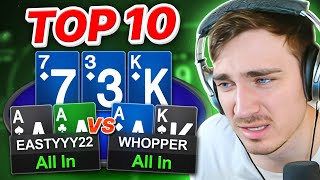 EMOTIONAL ROLLERCOASTER in the $1,000 10NL Challenge?! | Top 10 Poker Hands Ep. 150