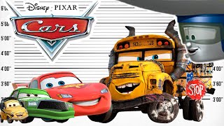 Cars Size Comparison | Biggest Characters of Cars cartoon | Satisfying Video