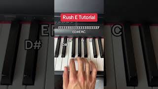 Rush E Tutorial *Both Hands* With Note Names (Easy)