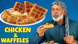 Tribal People Try Waffles and chicken
