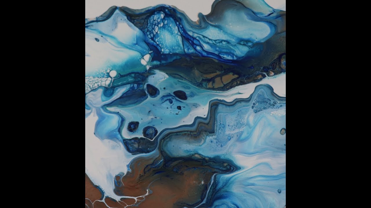 (243) Dutch Pour Fluid Art with Ocean Colors, Acrylic Pouring Video ...