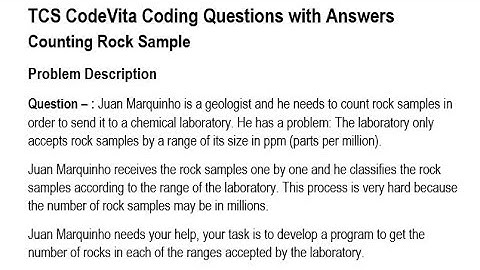 TCS CodeVita Python Coding Question *Counting Rock Sample* Answer #tcscodevita #tcs #python #coding