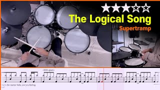 Lv.10 The Logical Song - Supertramp Drum Cover With Sheet Music