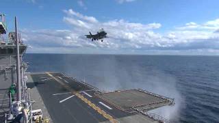 F-35B, test with first landing on Carrier (USS WASP)