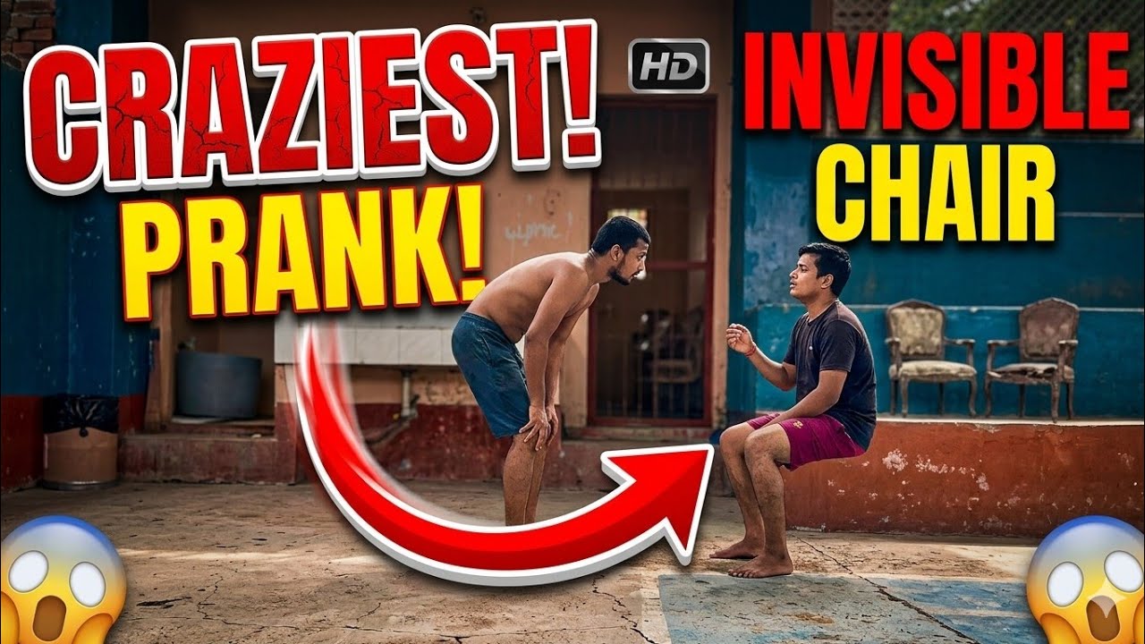 INVISIBLE CHAIR PRANK FUNNY VIDEO - YouTube