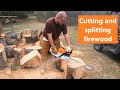 #230 Stihl MS462 and Tractor supply log splitter! The perfect pair