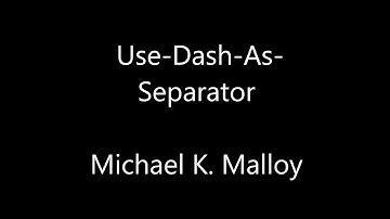 Use Dash as Separator in File Names In SharePoint