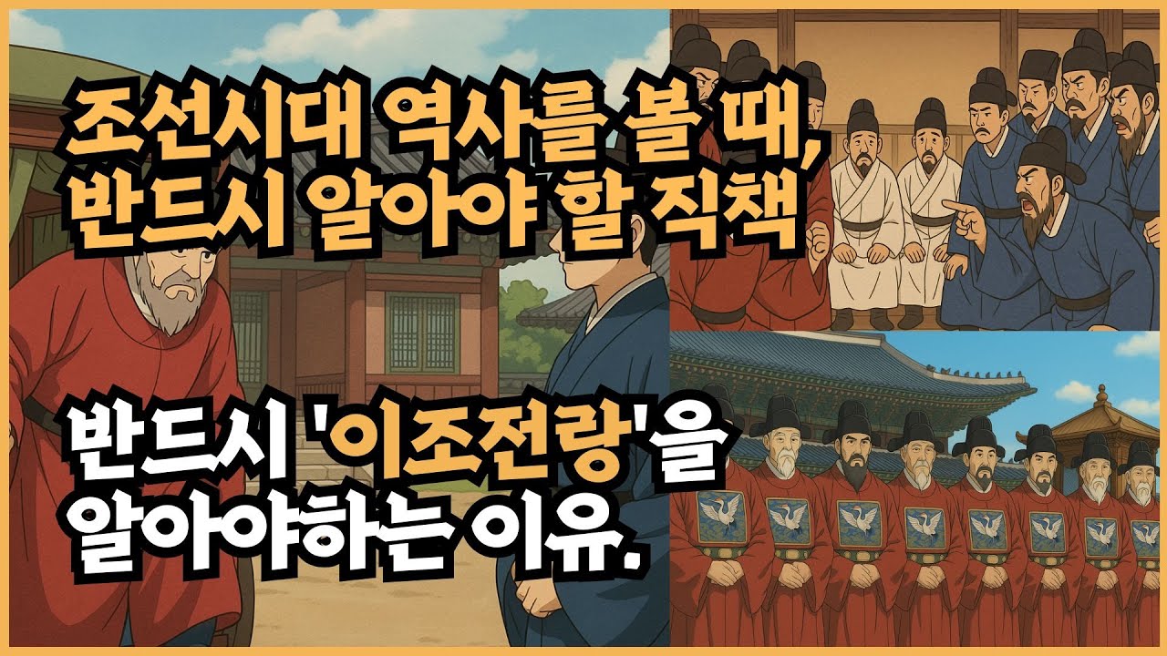 [역사] 조선시대 역사에서 반드시 알아야 할 직책. 반드시 이조전랑을 알아야 이야기 흐름의 그림이 그려진다! #붕당 #조선 ...