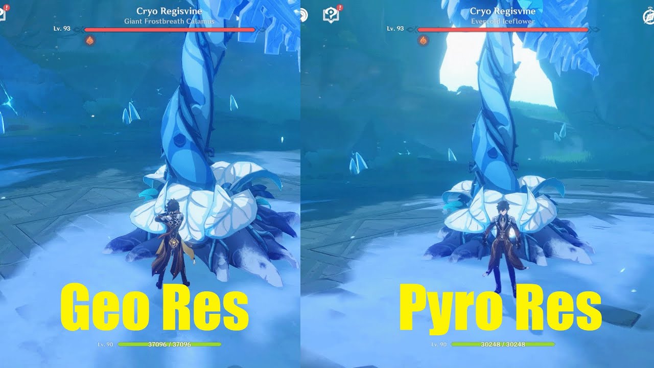 Zhongli Geo Resonance Vs Pyro Resonance Genshin Impact YouTube