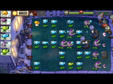 Plants Vs Zombies ночной режим (прохождение)